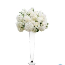 New Trumpet glass vase 20” tall vase centerpiece party $13