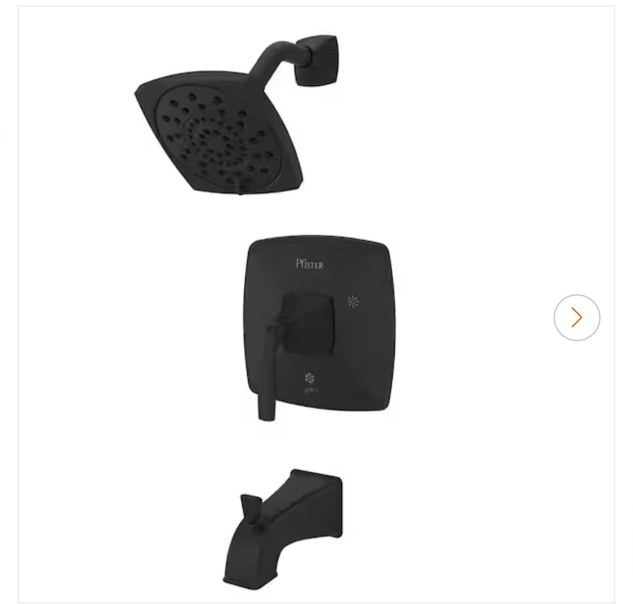 Bellance Single Handle 3-Spray Tub and Shower Faucet in Matte Black