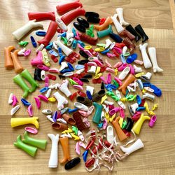 Vintage Mattel Barbie Doll Shoes Lot - Boots, Heels, Sandels, Roller Skates