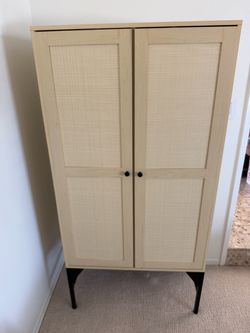 Rattan Double Door Cabinet