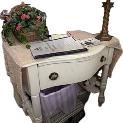 White Bedside Table