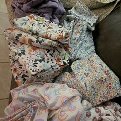 Reversible Twin  Comforter And 6 Sets Of Sheets.