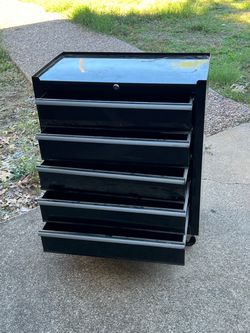 Metal tool chest with 5 drawers, 24-inch tool cabinet featuring 5 ball-bearing drawers, steel tool storage organizer
