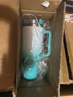 Stanley Tumbler with Handle Teal Ombre