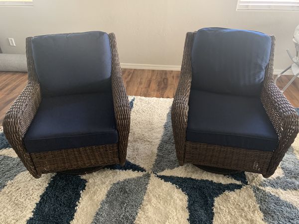 Cambridge Brown Wicker Outdoor Patio Swivel Rocking Chair ...