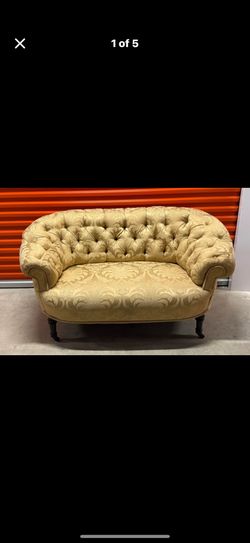 Napoleon III French Button Backed Sofa
