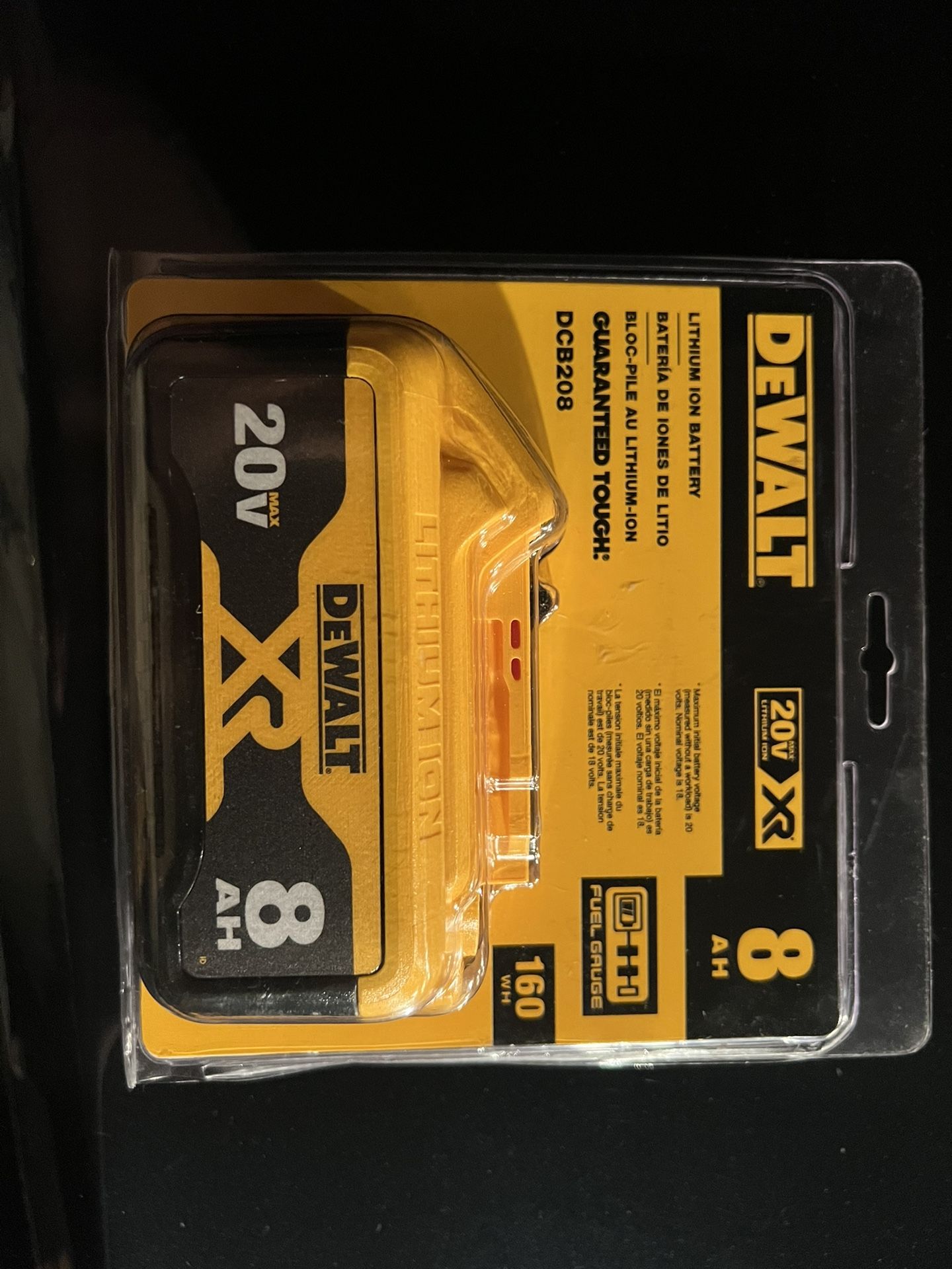 DEWALT XR 20 8 Amp-Hour; Lithium Battery