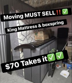 King mattress and boxspring