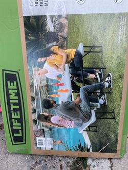 Lifetime  folding picnic  table with benches