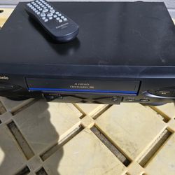 Panasonic VCR video casette player with remote and hookups tested