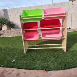Toy Storage With Bins