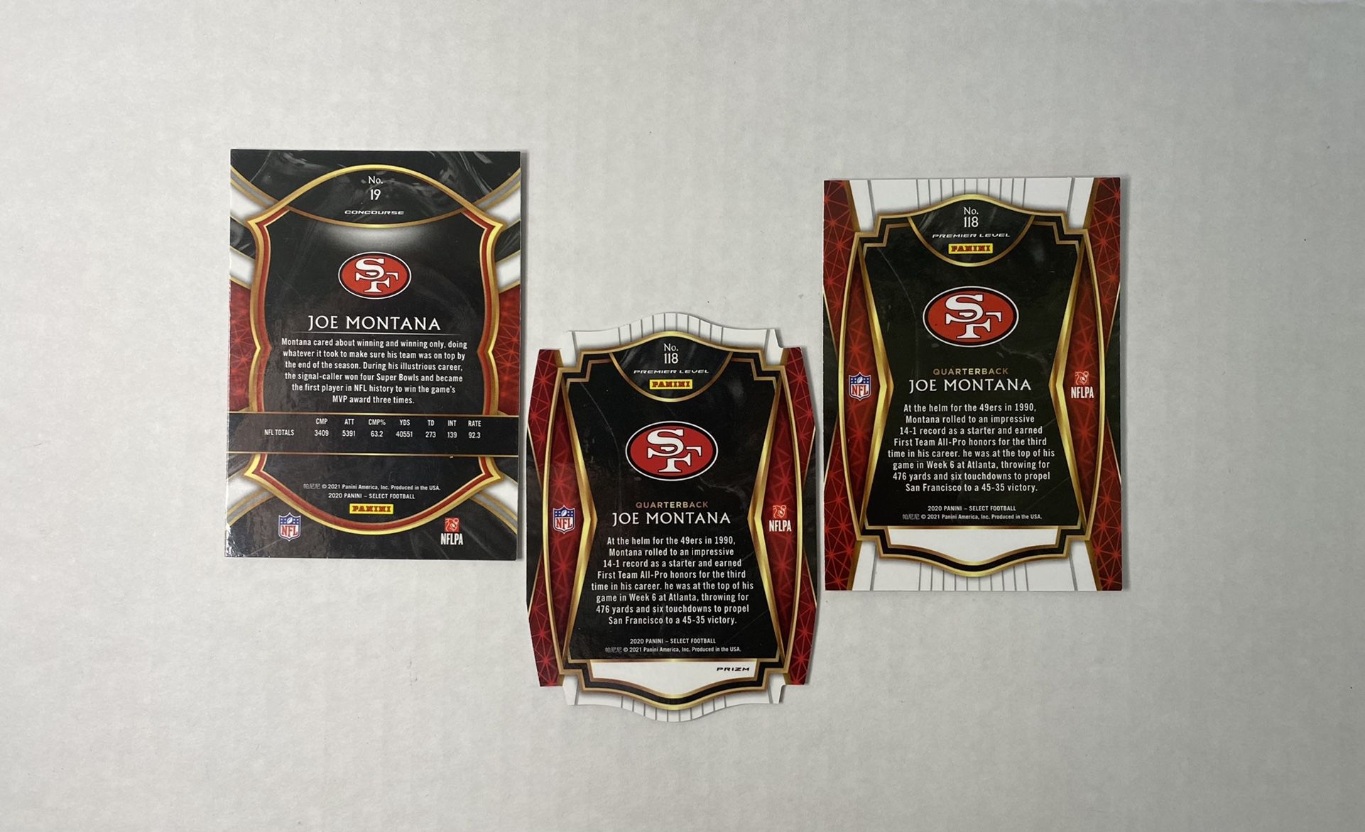Joe Montana Select Cards