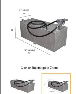 RDS Aluminum Transfer Fuel Tank with GPI 12V Fuel Transfer Pump, 80-Gallon, Rectangular, Diamond Plate, 15 GPM, Model# 73962