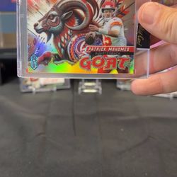 GOAT Patrick Mahomes True 1/1 color Match Wild Card