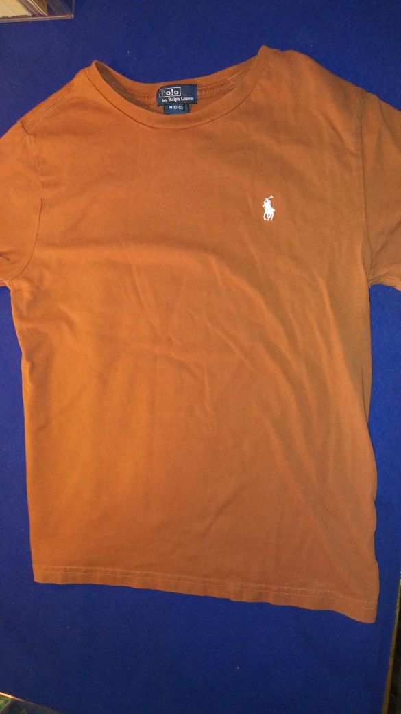 Burnt orange Ralph Lauren polo shirt kids size 10-12