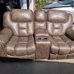 Power loveseat with console