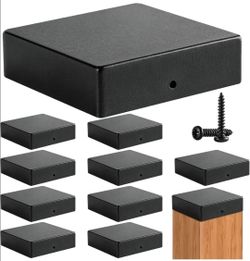 10 Pcs 4 x 4 Post Caps Fits for 3.5" x 3.5", Black Flat
Galvanized Steel, Easy Installation, Wind-resistant & Waterproof, Protect and Decorate Deck Ra