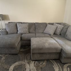 Well-Kept Furniture Bundle: Sectional Couch, Ottoman, Dining Table & TV Stand