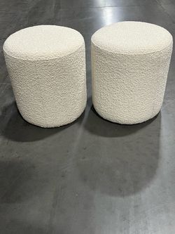 White Pouf (set of 2)
