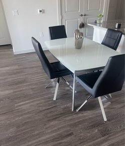 Modern glass top Dining Table or office table