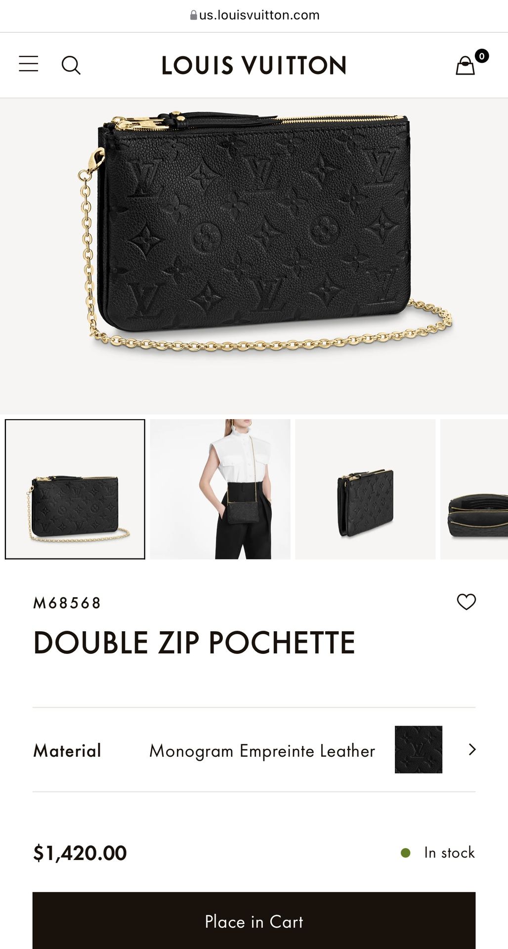 Louis Vuitton Double Zip Pochette