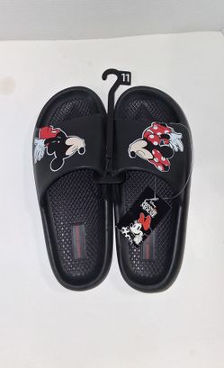 Minnie Mouse Black Slide Sandals Women's Size 11