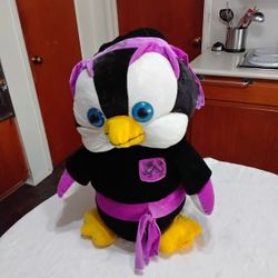20 Inch Tall  Ninja  Penguin Filled With Styrofoam Pellets 