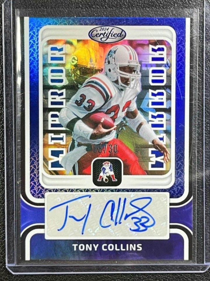 Very Nice Tony Collins Rookie, Auto, 8/30 Card In MINT CONDITION 