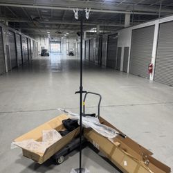 Sign Stand with Height-Adjustable Post for Double-Sided Presentations, Aluminum (Black) 2 pieces 