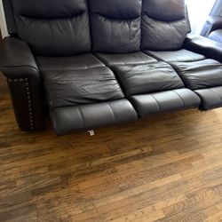 Leather Recliner Sofa