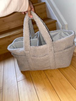 H&M home teddy fleece diaper caddy bag