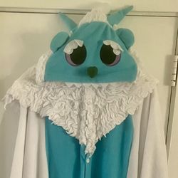 Spooktacular Creations Unisex Adult Pajama Plush Onesie 1 Piece Yeti Animal Costume w/ Pockets (Size Large)