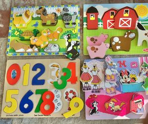 Melissa and Doug Wooden Puzzles Baby Toddler Toys