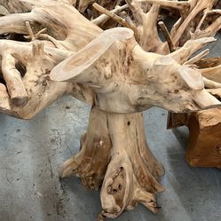 Base Teakwood Root Breakfast Dinner Table 