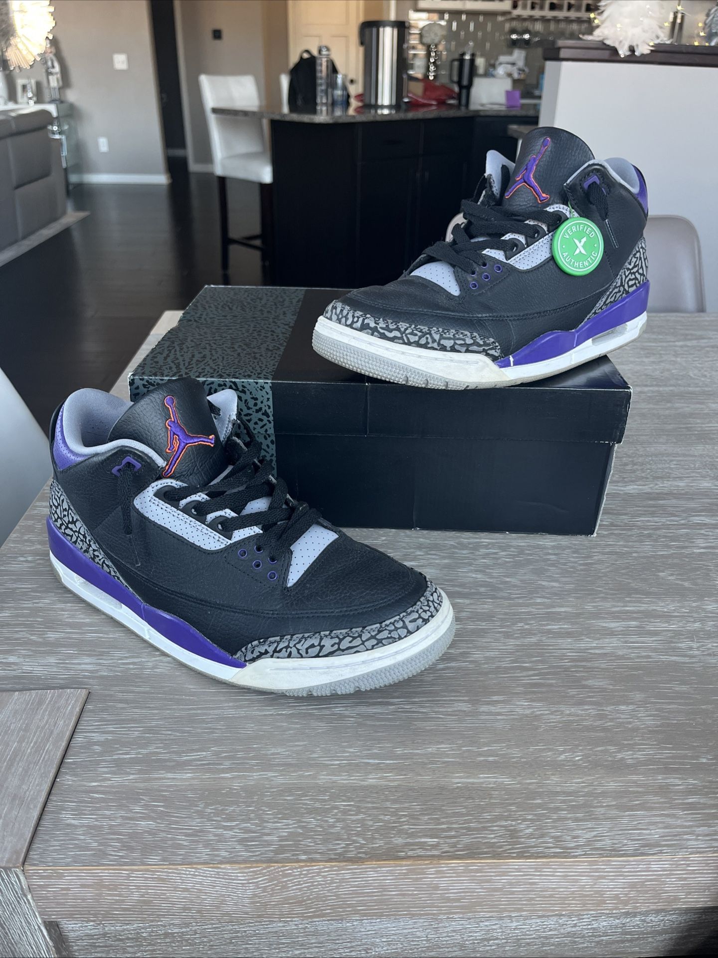 Size 10.5 - Jordan 3 Retro Court Purple
