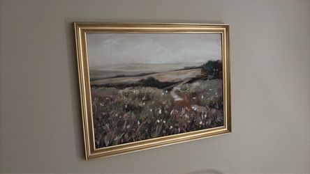 Framed Landscape Painting with Gold Frame