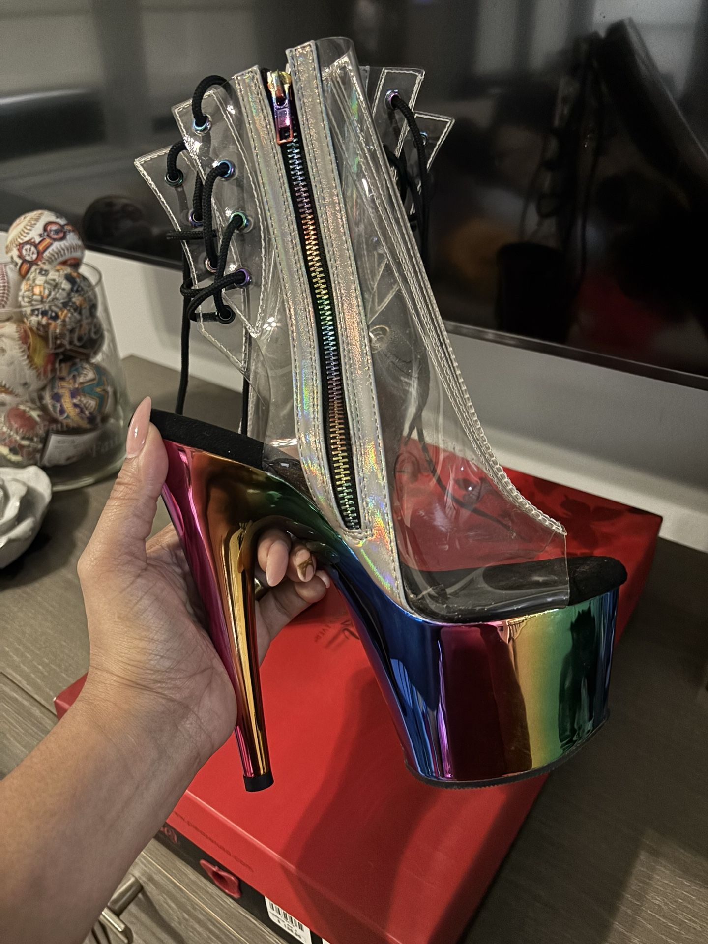 Clear Platform Heels