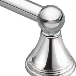 (New in Box)
Moen Preston Collection Chrome 24-Inch Single Bathroom Towel Bar, Wall Mounted Towel Hanger for Bath or Kitchen, DN8424CH /1-CN-1883