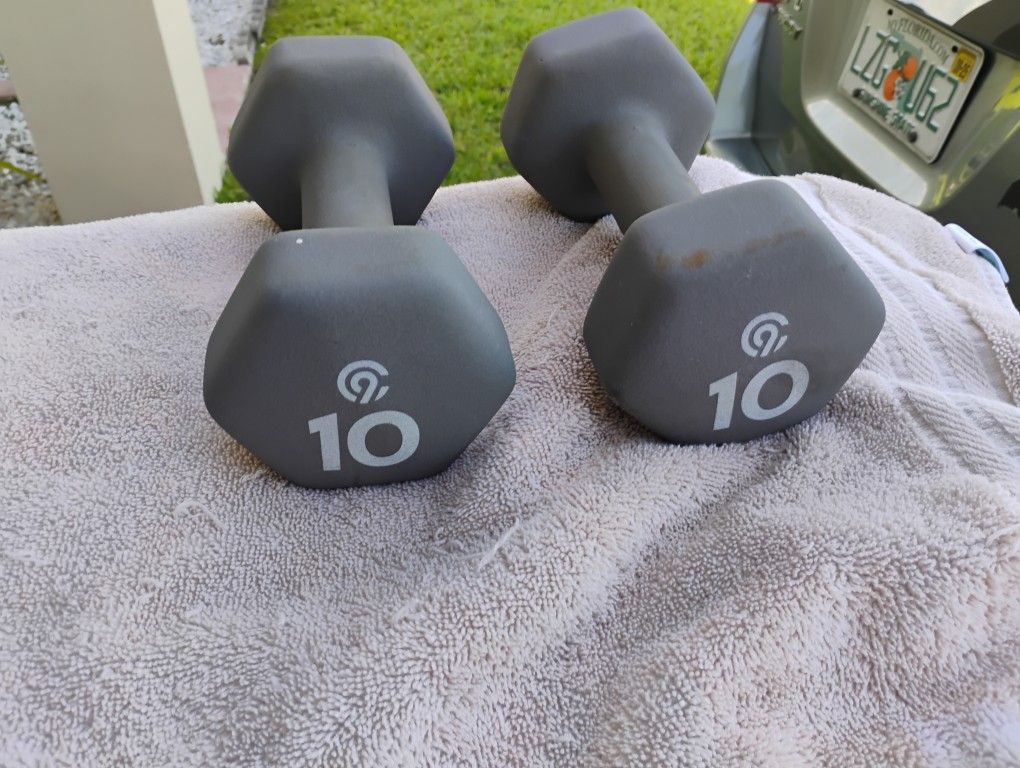 Coated Weights 10 Lb As Seen In Picture