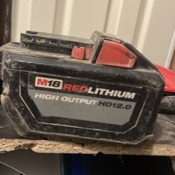 M18 red lithium Milwaukee battery