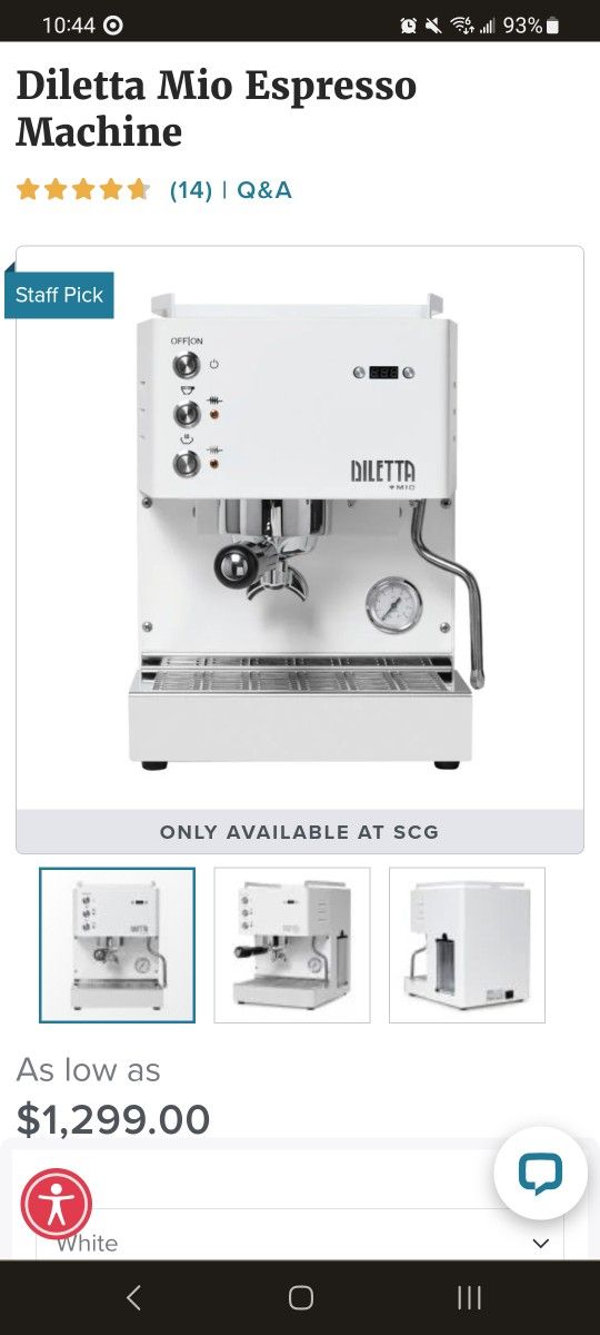 Diletta MIO Espresso Machine