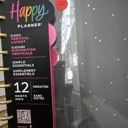 Happy Planner Undated Simple Essentials

CLASSIC VERTICAL LAYOUT - 12 MONTHS

