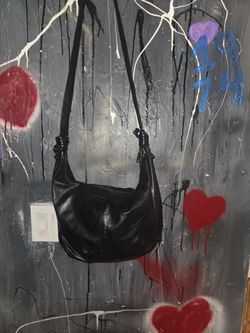 Vintage Black Leather Shoulder