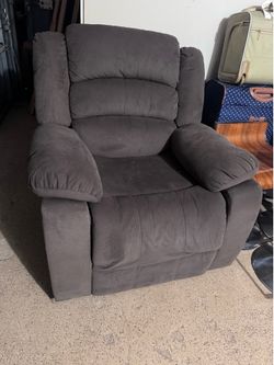 Brown electric recliner