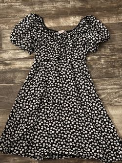 Mini dress with a flower print