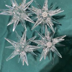 4 Acrylic Star Candleholders