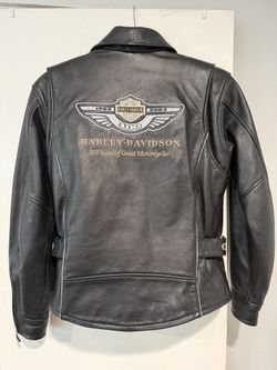 100 Anniversary Harley Davidson Leather Jacket Women’s Size Small