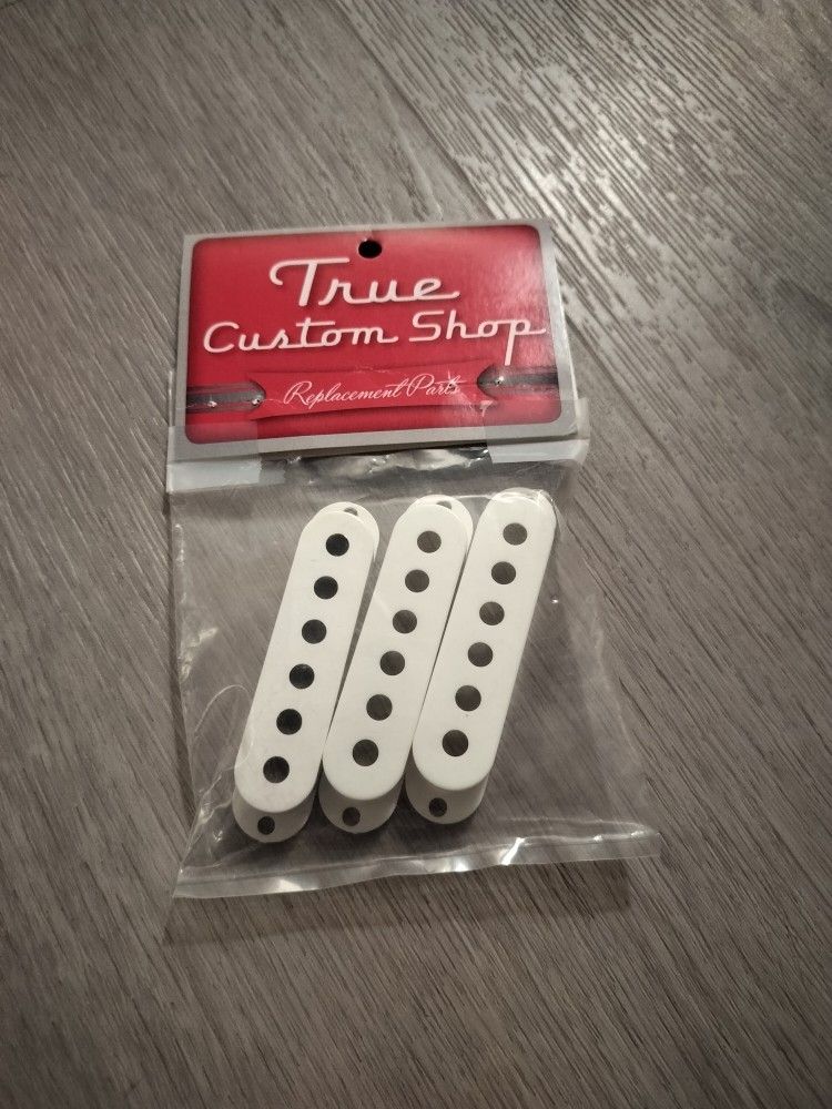 Fender Stratocaster Guitar Pickup Covers White 50 MM