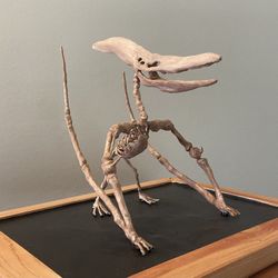 Handmade Pterosaur Sculpture - Plaster Over Wire Frame (One Of A Kind) 