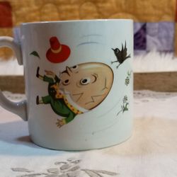 Vintage Unmarked Ridgeway Staffordshire Little Miss Muffet Humpty Dumpty Children Cup 